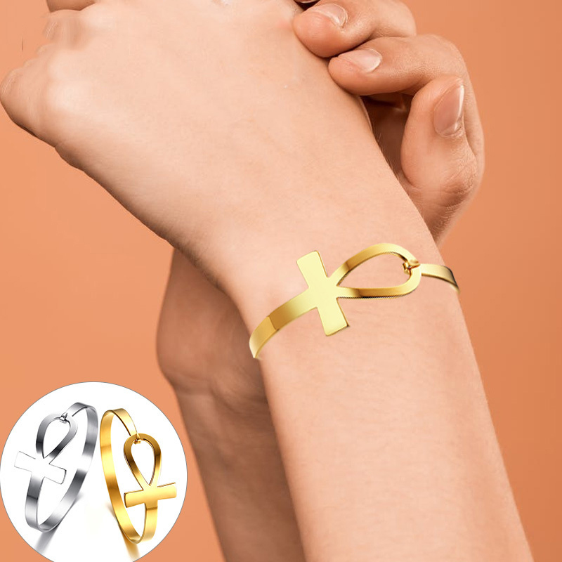 Women Accessories Egypt - Women's Cross Bracelets, Anti Allergy Stainless