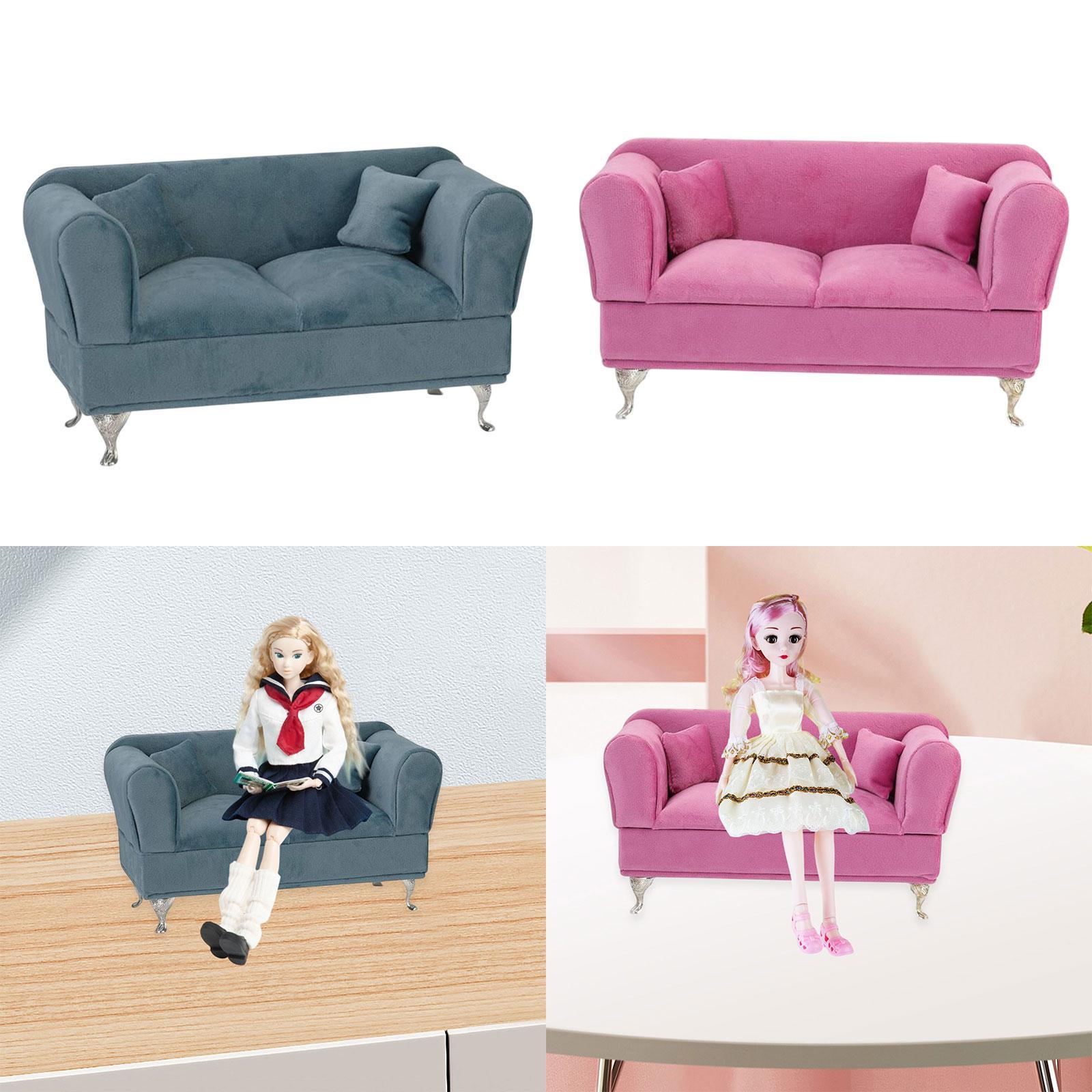 Women Accessories Display - 1:6 Dollhouse Sofa Couch Dustproof Modern