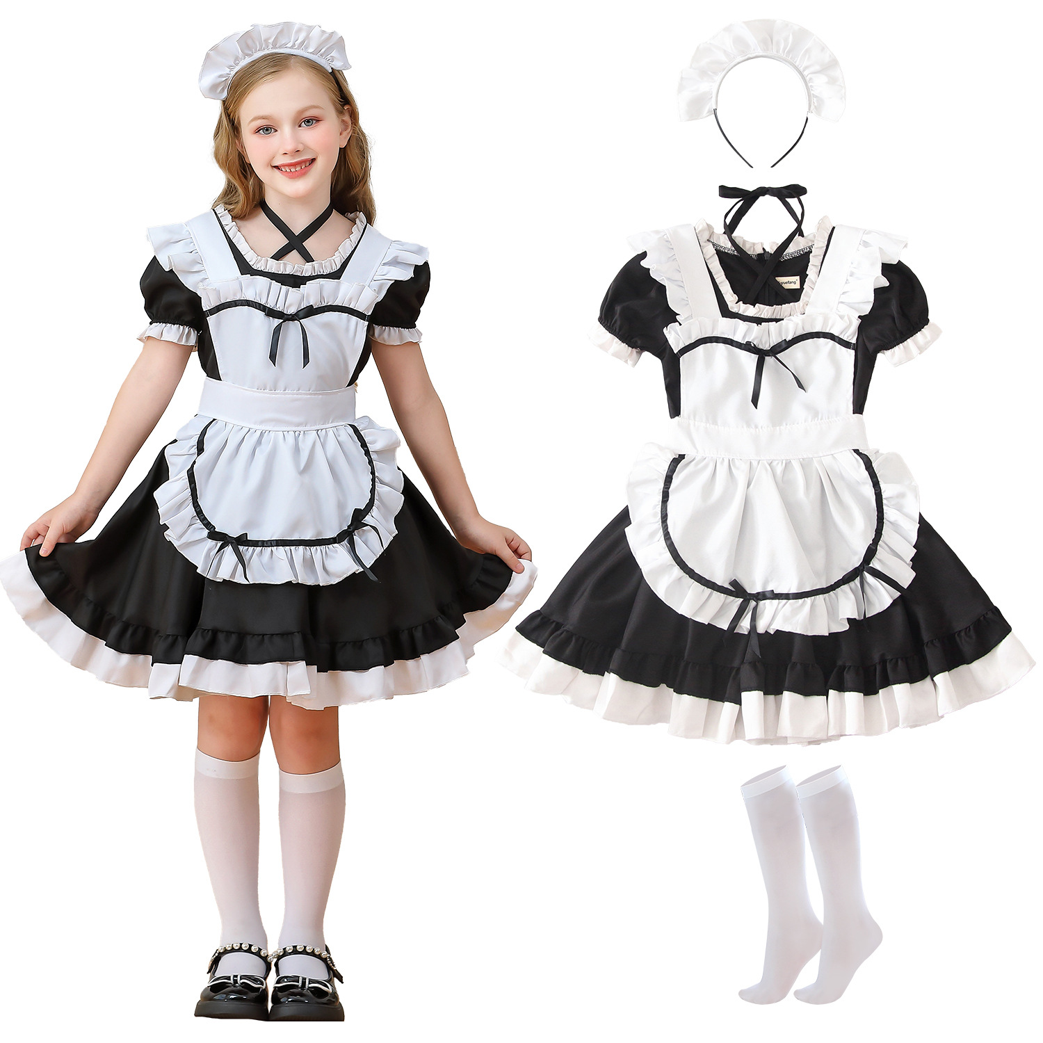Women'S Vacation Accessories - Maid Cosplay Lolita Costume Dress For