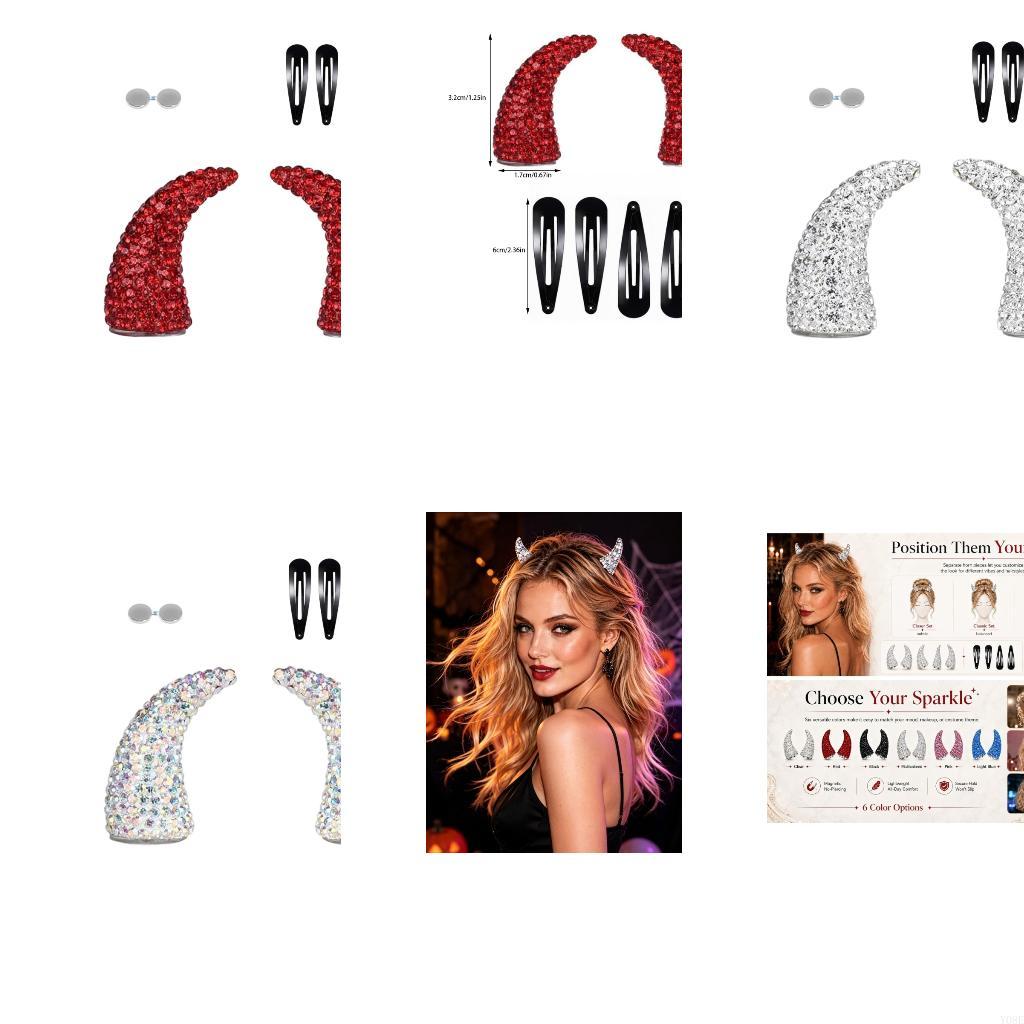 Women Accessories Display - Blingbling Party Devil Horn Hair Accessory