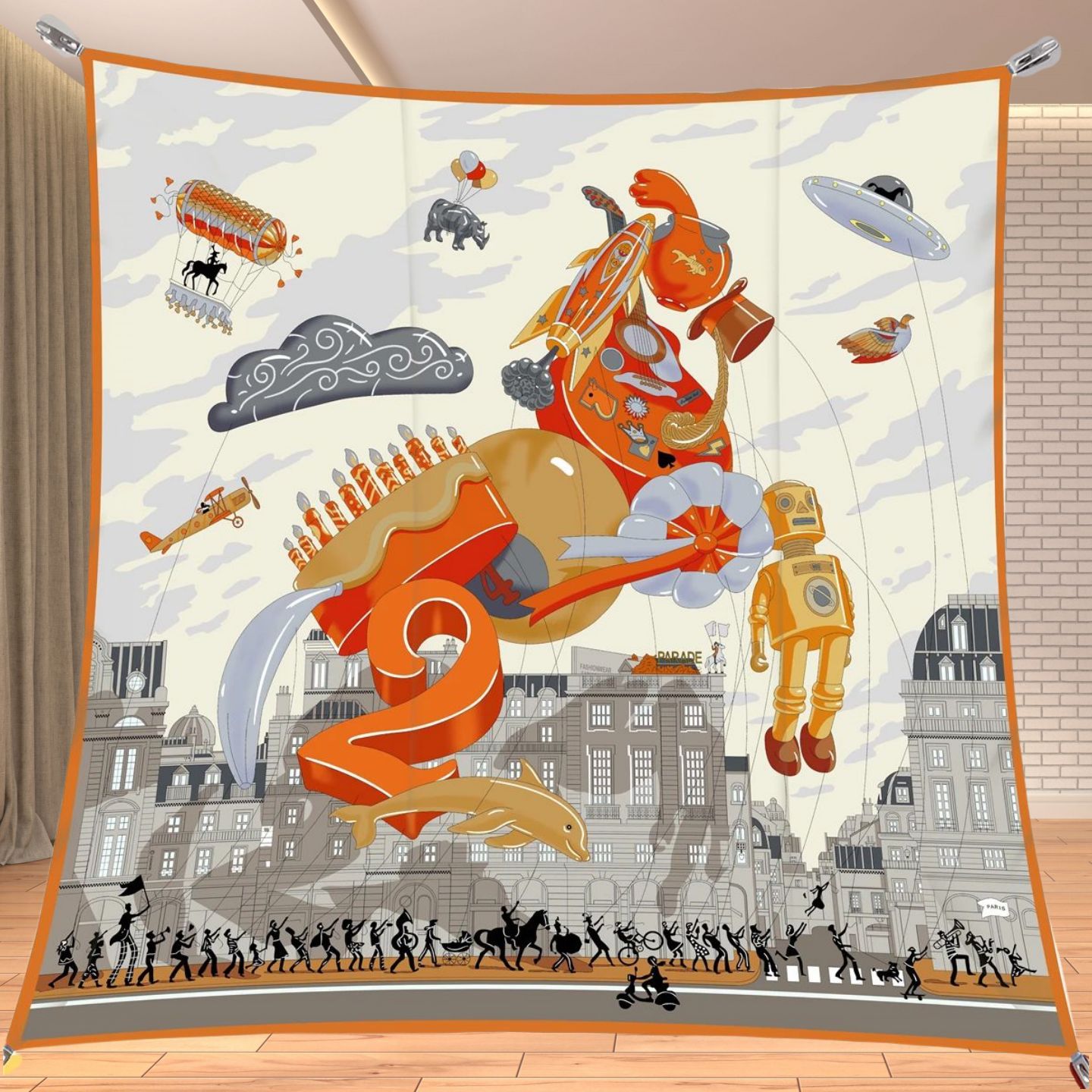 Women'S Vacation Accessories - 90cm Twill Silk Like Square Scarf