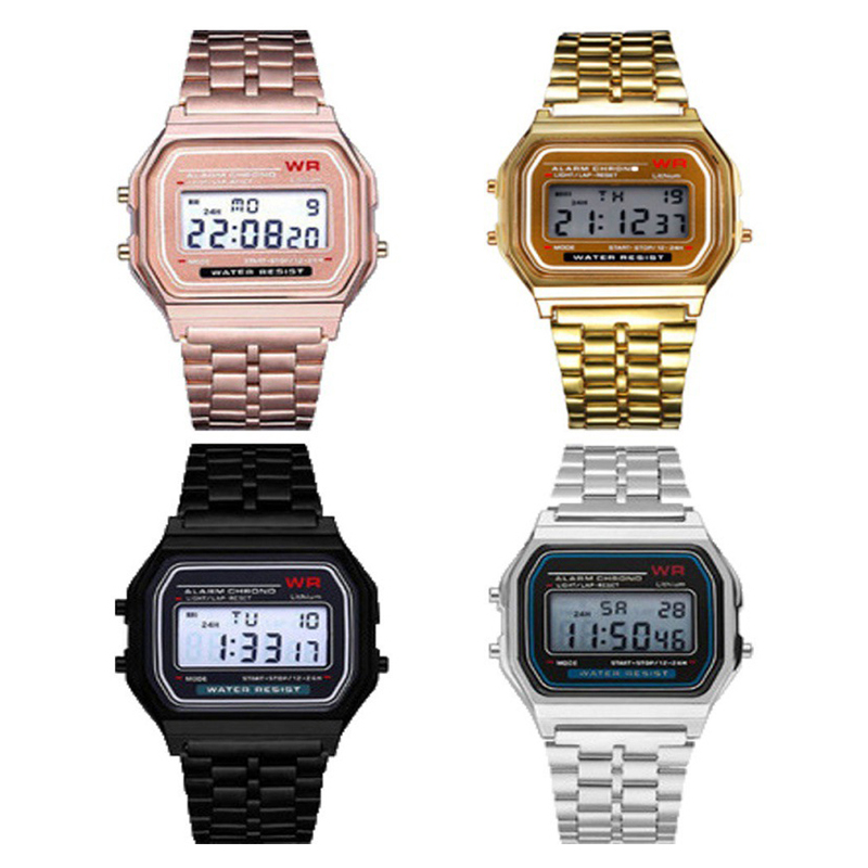 LED Stainless Steel Band Watch - Women Accessories Display recension och pris