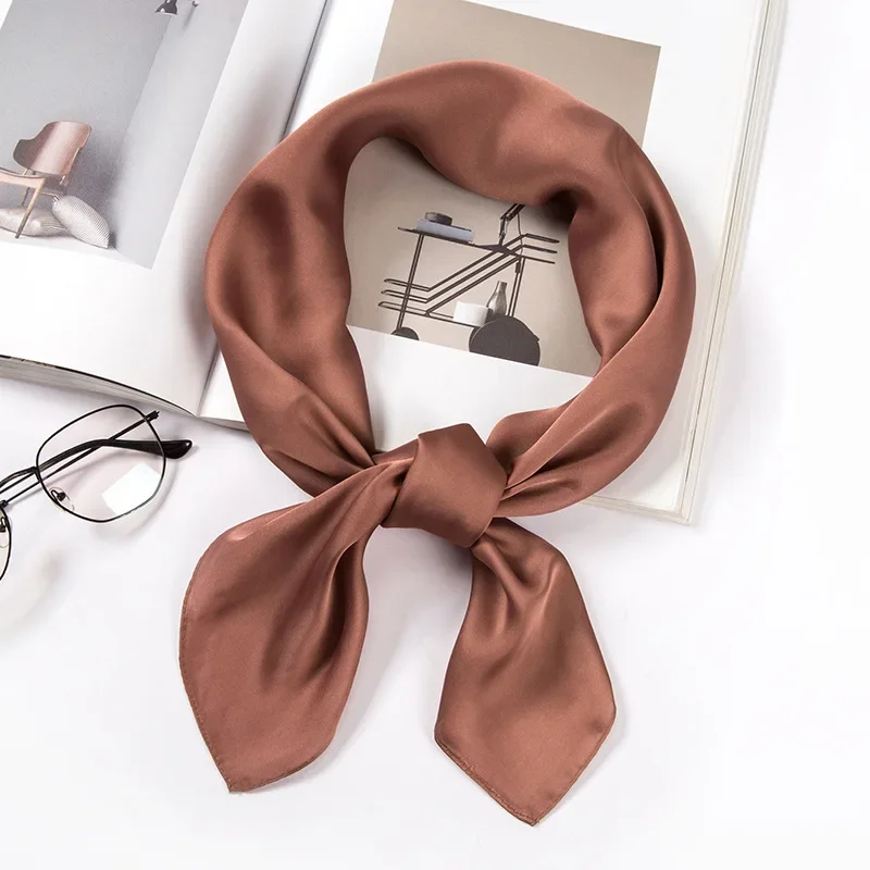 Satin Scarf Women 70cm Solid C - Women'S Accessories For Neck recension och pris