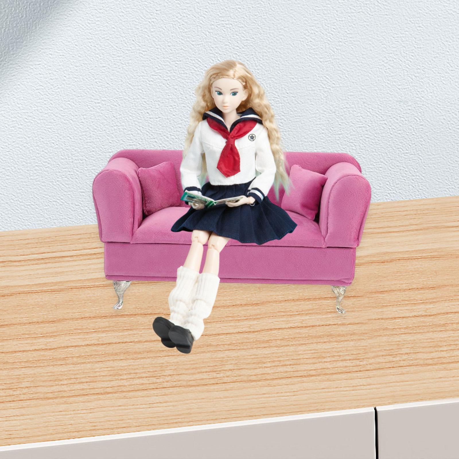 1:6 Dollhouse Sofa Couch Dustp - Women Accessories Display recension och pris