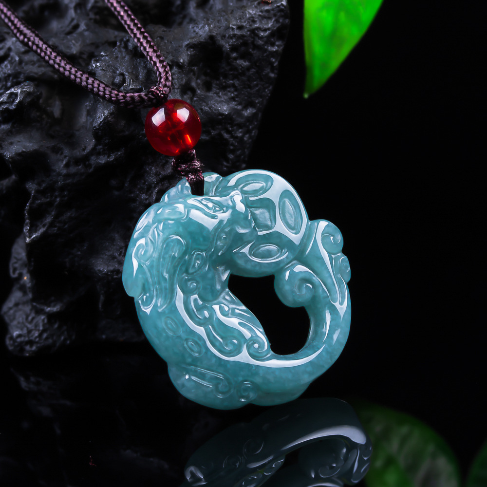 Burmese Jadeite Pixiu Pendant  - Women Accessories For Gift recension och pris