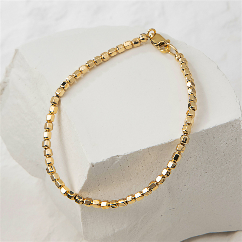 14K Gold Filled Bead Bracelet  - Beaded Anklet Chain recension och pris
