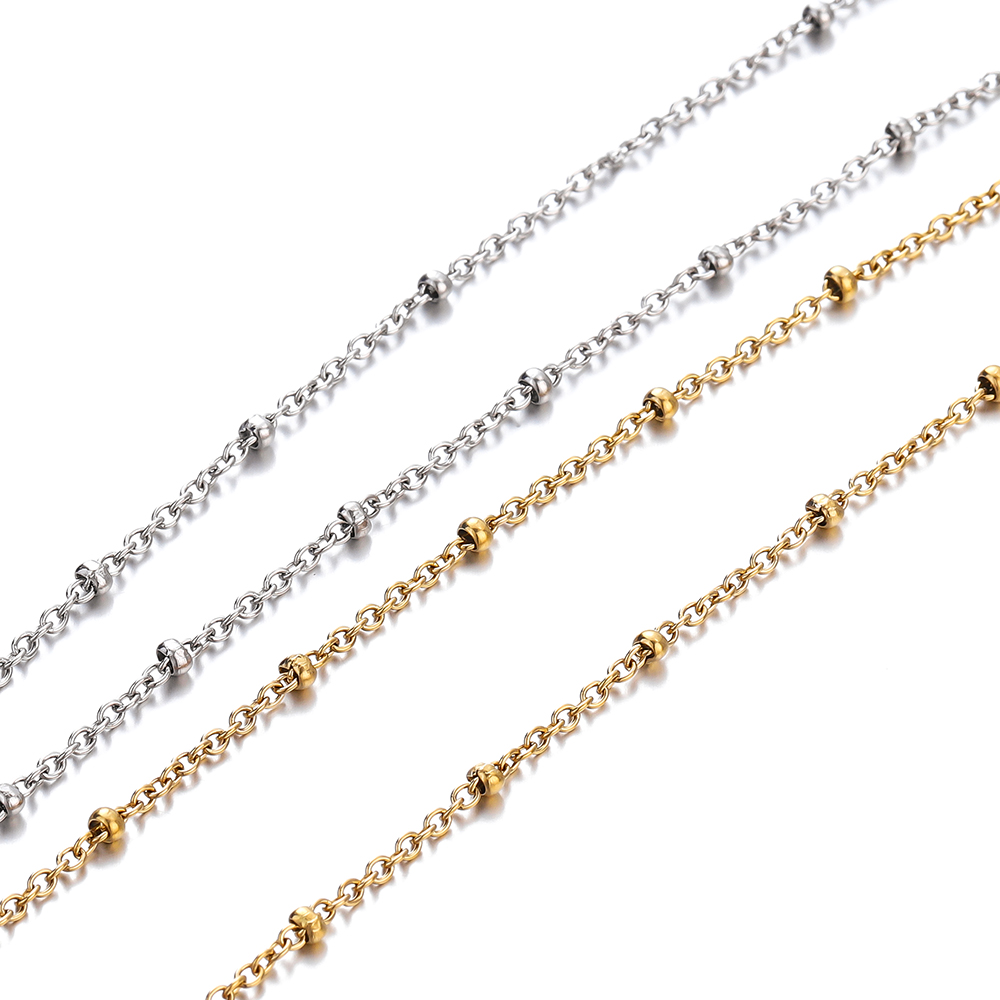 No Fade 2Meters Stainless Stee - Beaded Anklet Chain recension och pris
