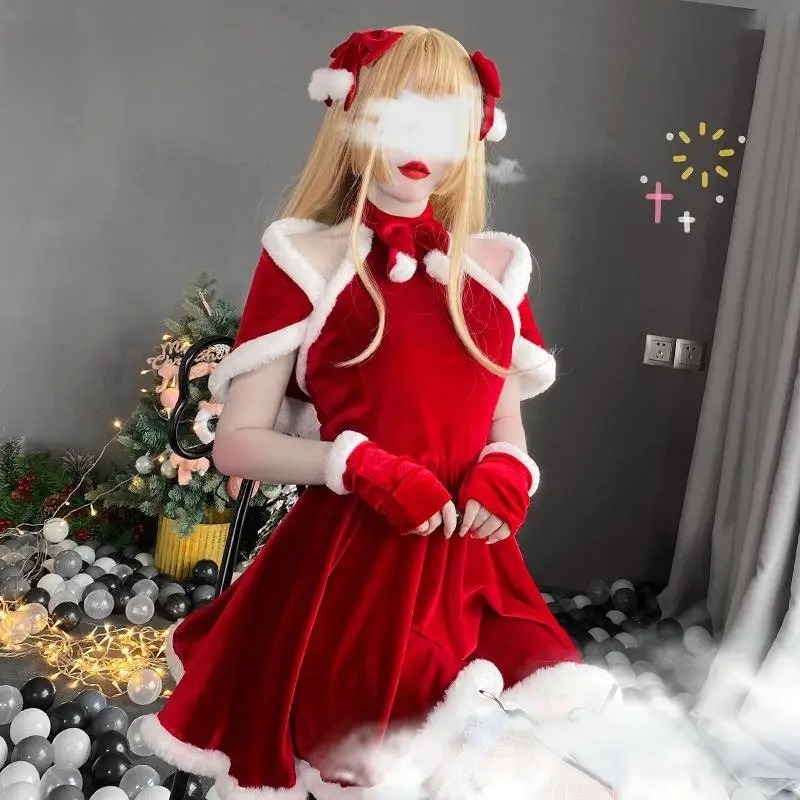 Christmas Cosplay Costume Dres - Women'S Red Accessories recension och pris