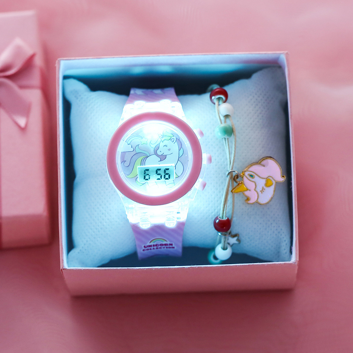 Cute Unicorn Girls Watches wit - Women Accessories Display recension och pris