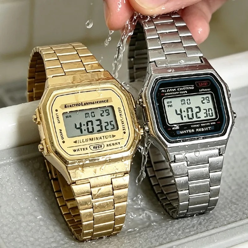 Luxury F91W Steel Band Watches - Women Accessories Display recension och pris