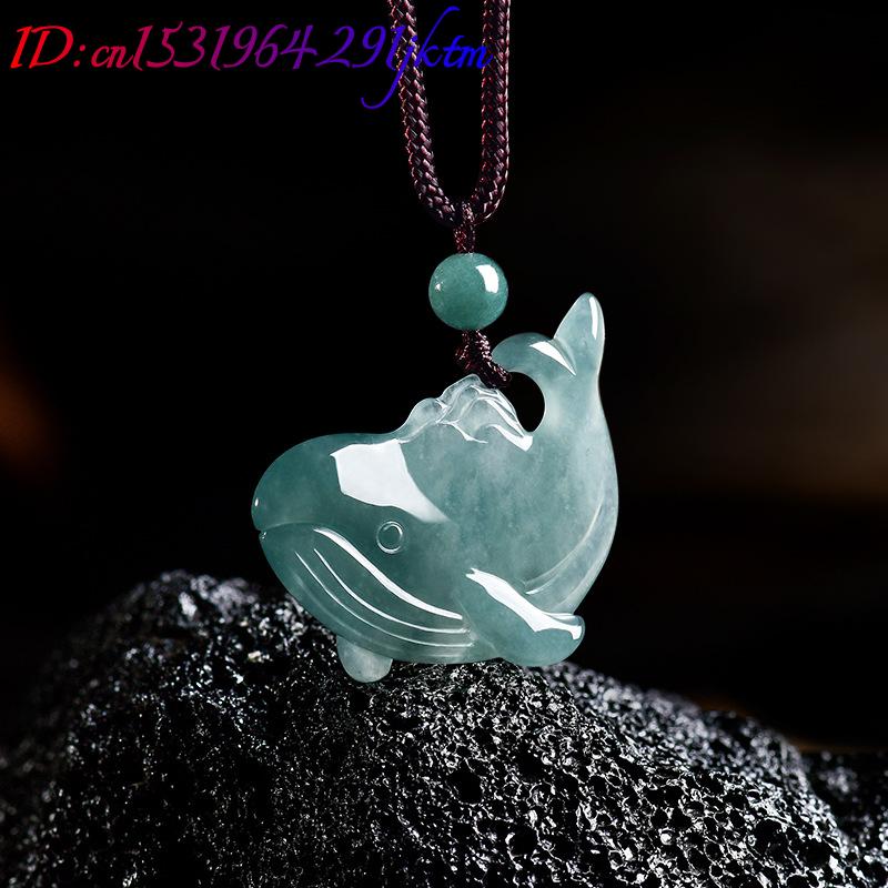 Natural Burmese Jadeite Whale  - Women Accessories For Gift recension och pris