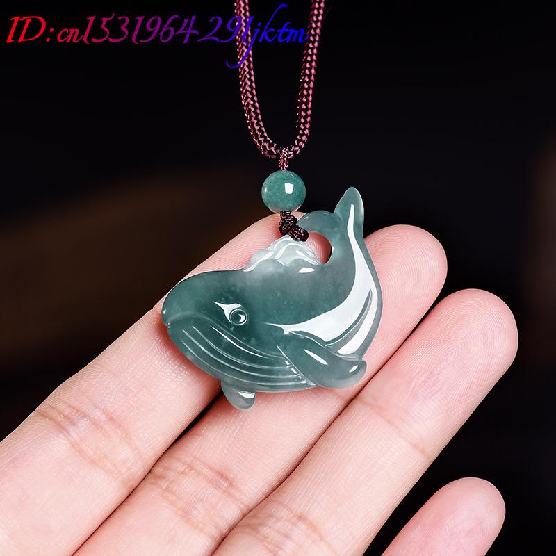 Natural Burmese Jadeite Whale  - Women Accessories For Gift recension och pris