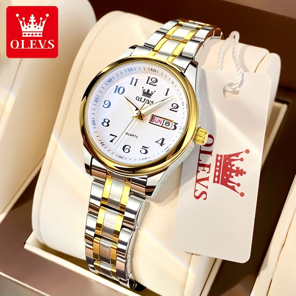 OLEVS 5567 Luxury Quartz Watch - Women Accessories Display recension och pris