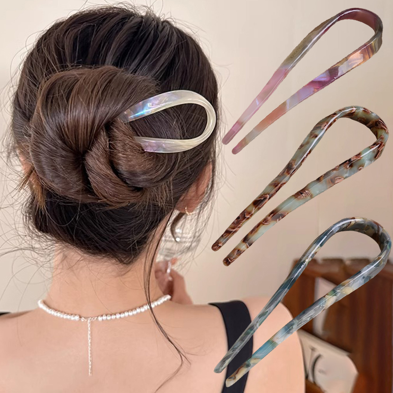 U-Shaped Hair Sticks Acetate A - Women'S Formal Accessories recension och pris