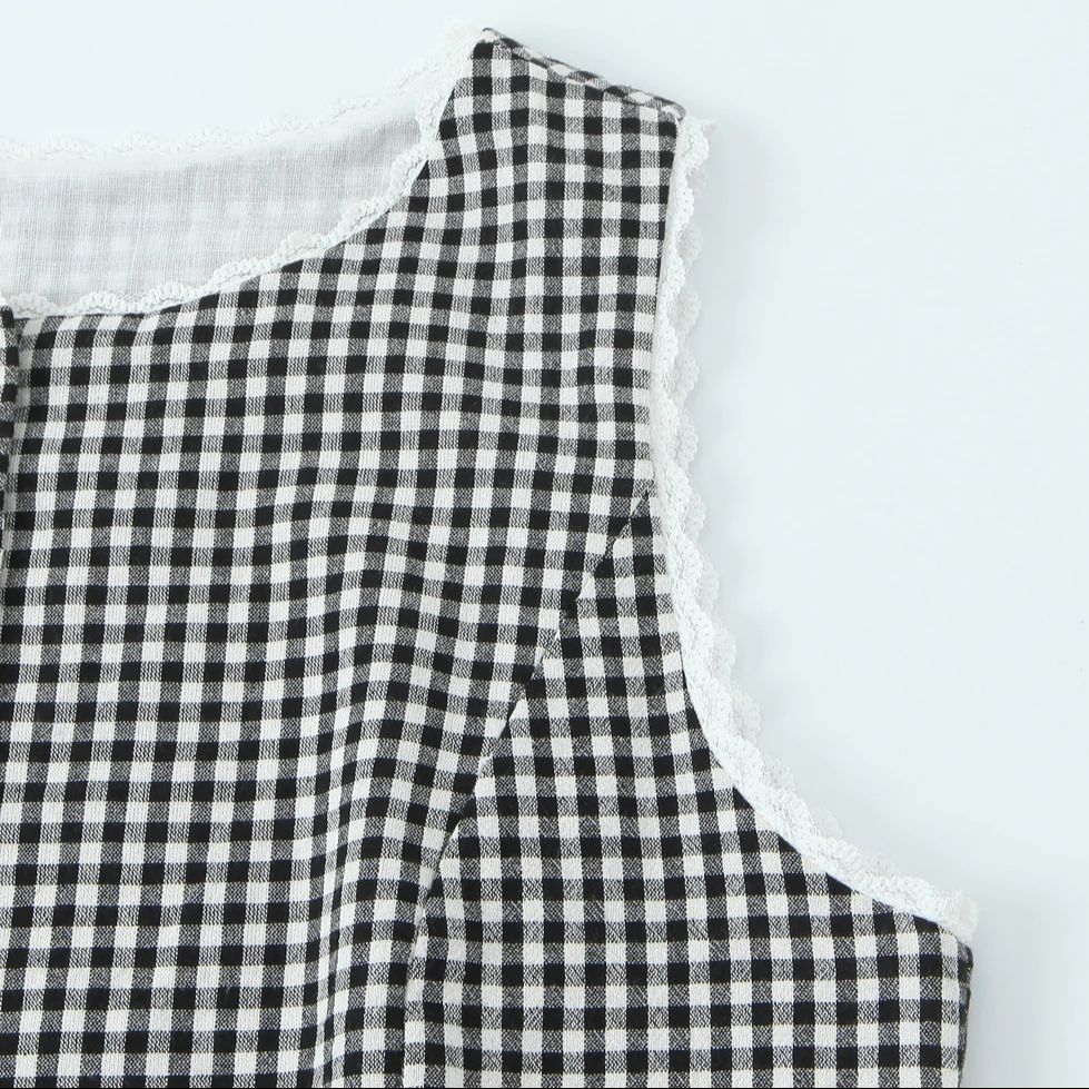 Chic Black White Plaid Spliced - Women Electronic Accessories recension och pris