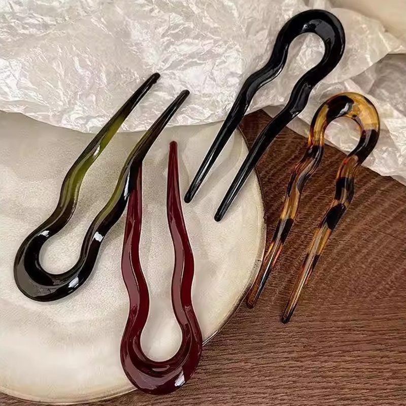 Elegant Acrylic U-shaped Hairp - Women'S Formal Accessories recension och pris