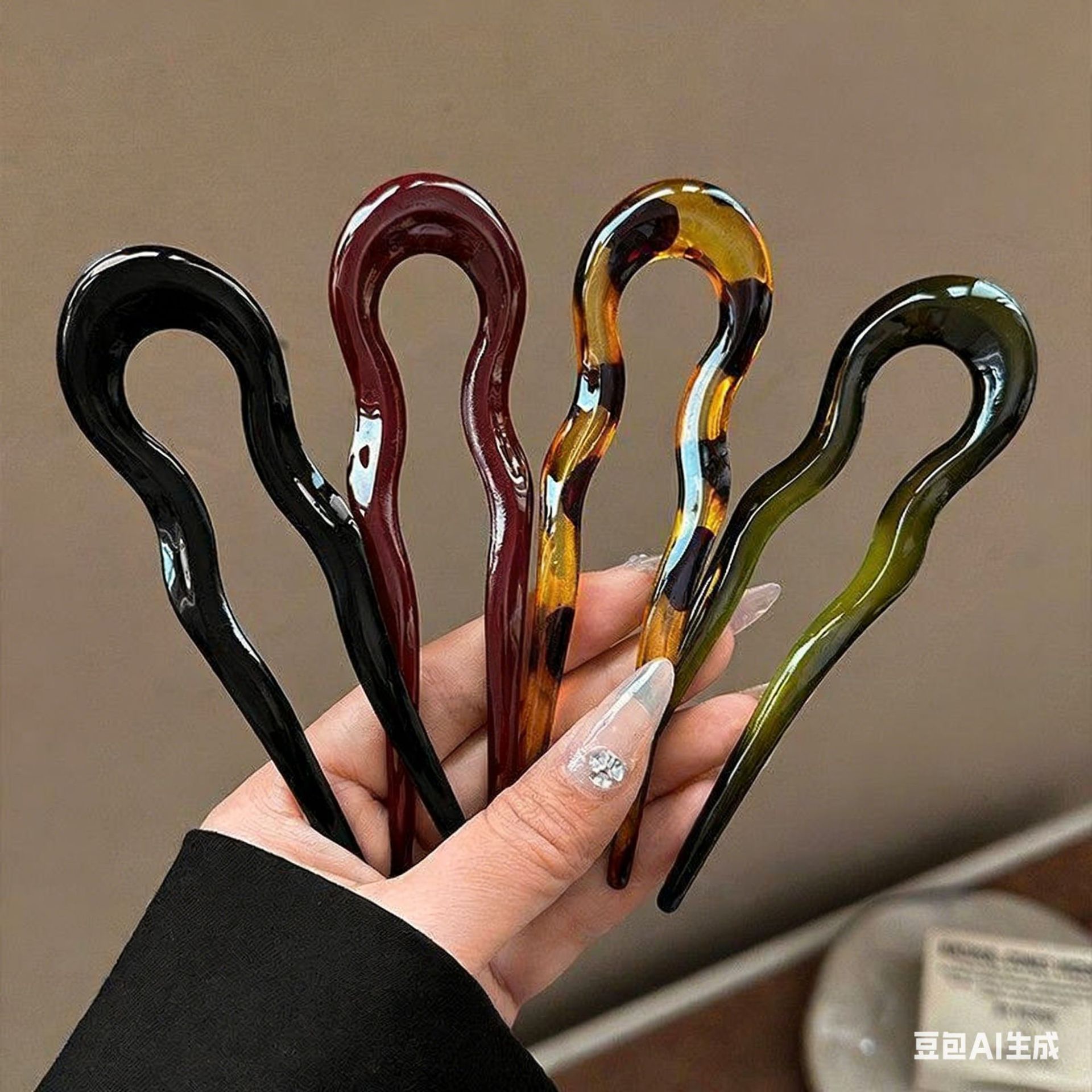 Elegant Acrylic U-shaped Hairp - Women'S Formal Accessories recension och pris