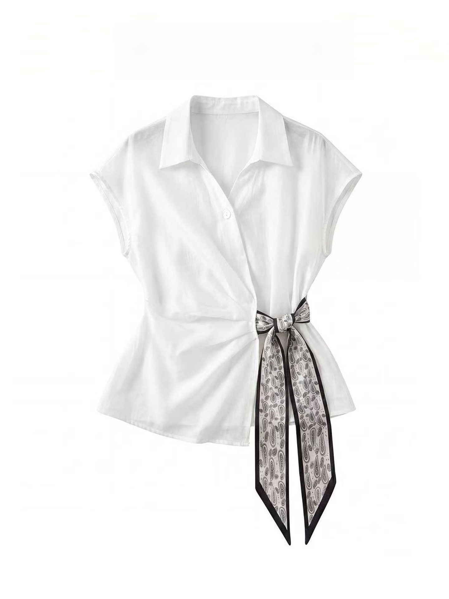 Elegant White Short Sleeve Shi - Women Electronic Accessories recension och pris