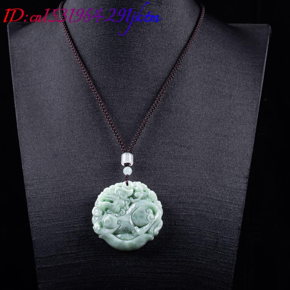 Natural Myanmar Jadeite Pixiu  - Women Accessories For Gift recension och pris