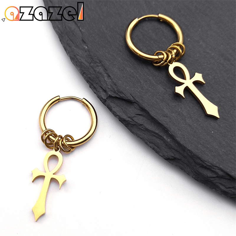 Egypt Ankh Cross Hoop Drop Dan - Women Accessories Egypt recension och pris