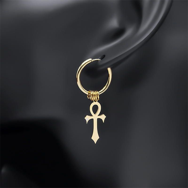 Egypt Ankh Cross Hoop Drop Dan - Women Accessories Egypt recension och pris